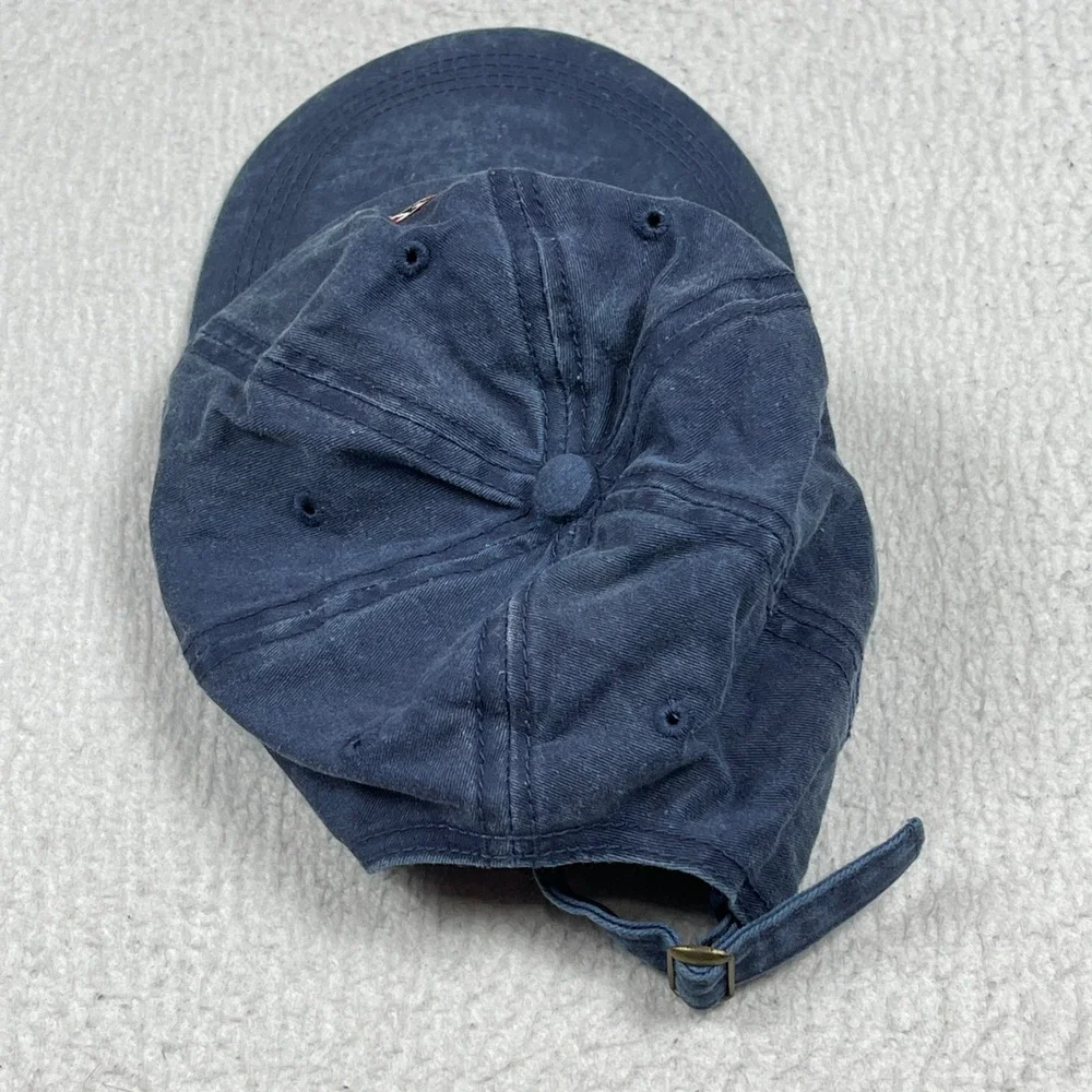 Big Star Blue Jeans Cap Mens OS Navy Faded Embroidered Logo Dad‎ Hat Vintage